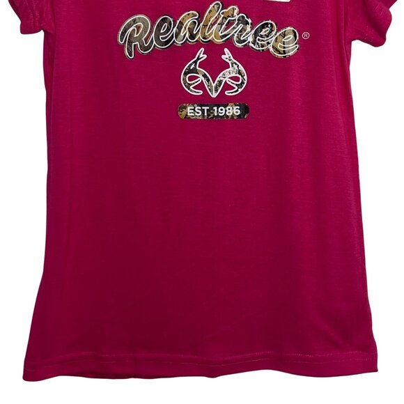 Realtree Graphic Tshirt Womens Medium Pink New Hunting Summer - Picture 4 of 9